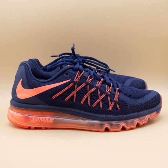 Nike Air Max 2015 Obsidian Orange Athletic Shoes 698903-408 Women's Size 7.5 - Picture 3 of 8
